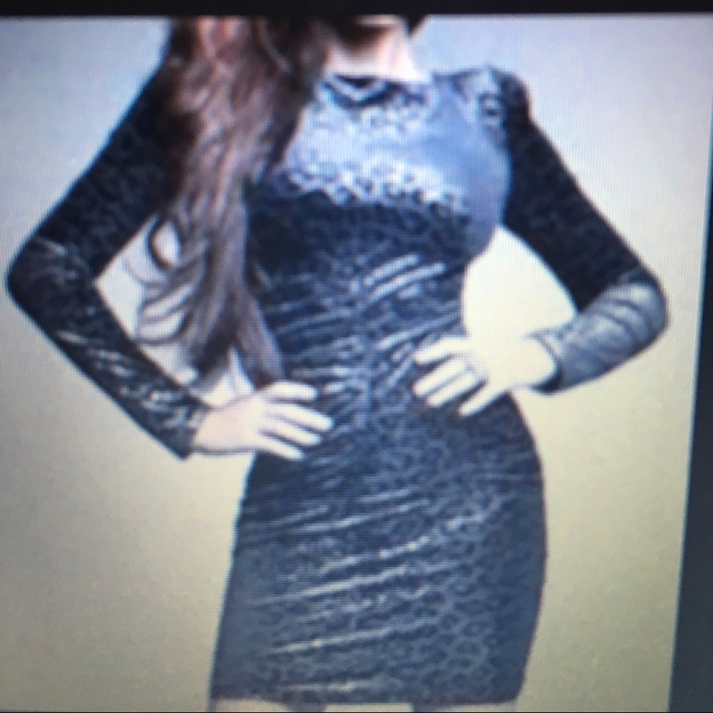 BeBe kardashian blue leopard dress